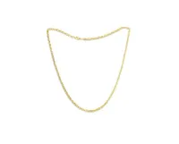 10K Yellow Gold 24" Semi-Solid Square Rolo Chain