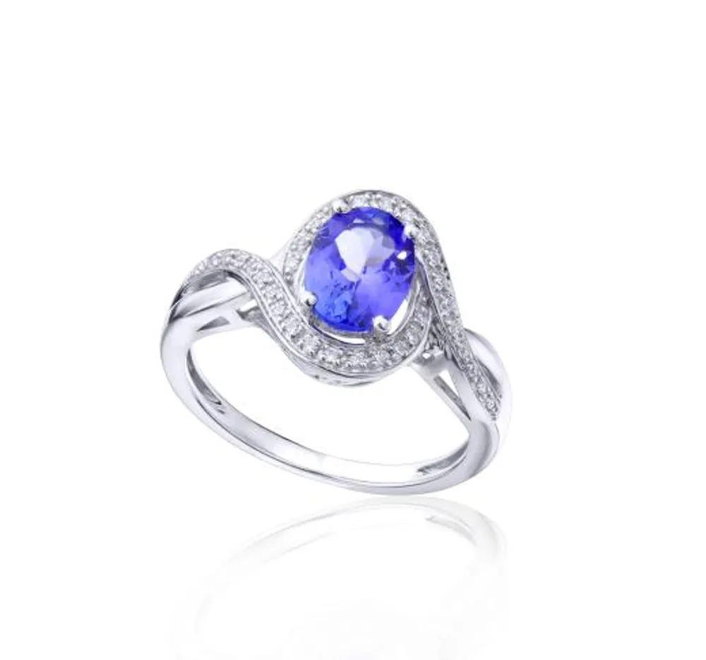 Sterling Silver Tanzanite Fashion Ring