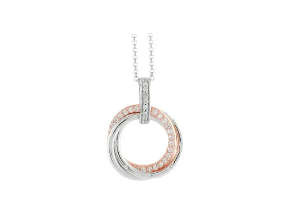 Triple Circle Cubic Zirconia Pendant