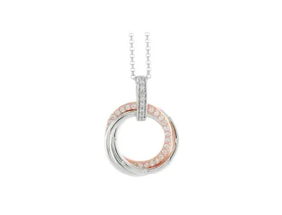 Triple Circle Cubic Zirconia Pendant