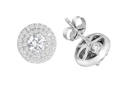 Charmed By Richard Calder 0.82CTW Diamond Stud Earrings