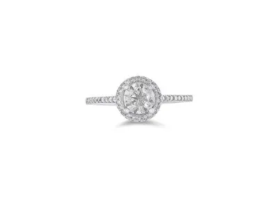 14K White Gold 1.16CT Halo Bridal Ring