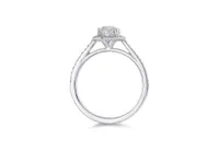 14K White Gold 1.16CT Halo Bridal Ring