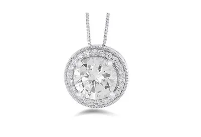 Sterling Silver Cubic Zirconia Cluster Pendant