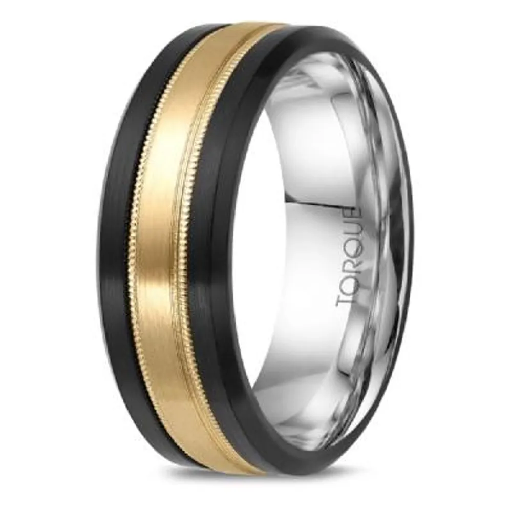 7.5mm Cobalt & 10K Gold Band