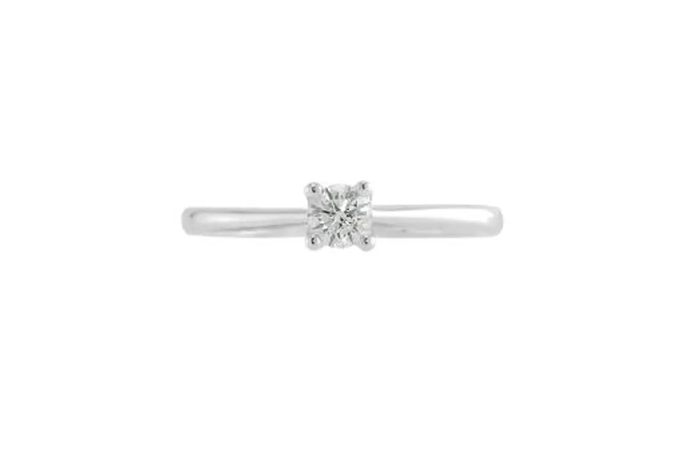 Glacier Fire Canadian Diamond 0.30CT Petal Solitaire Ring