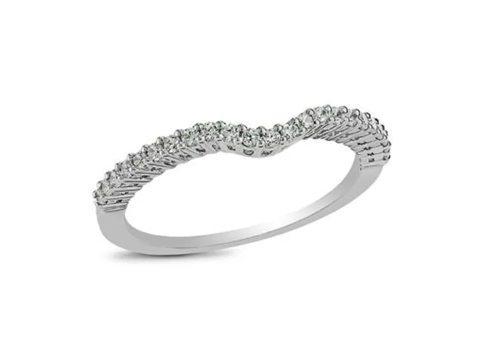 Charmed By Richard Calder 14K White Gold Diamond Wedding Band