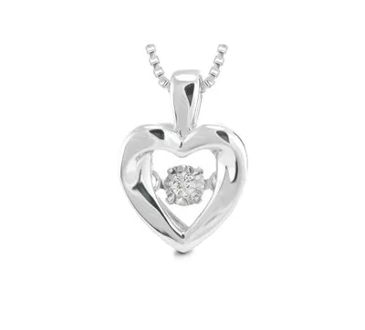 Sterling Silver Dancing Diamond Pendant