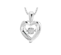 Sterling Silver Dancing Diamond Pendant