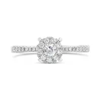Starburst 14K White Gold 0.35CTW Diamond Bridal Ring