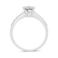Starburst 14K White Gold 0.35CTW Diamond Bridal Ring