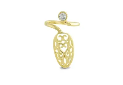 Nail Expressions Yellow Gold Plated Heart Ring