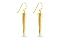 Yellow Gold Polished Horn Earrings