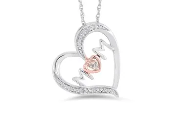 Sterling Silver Mom & Heart Pendant