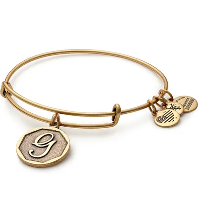 Alex and Ani Initial G Charm Bangle