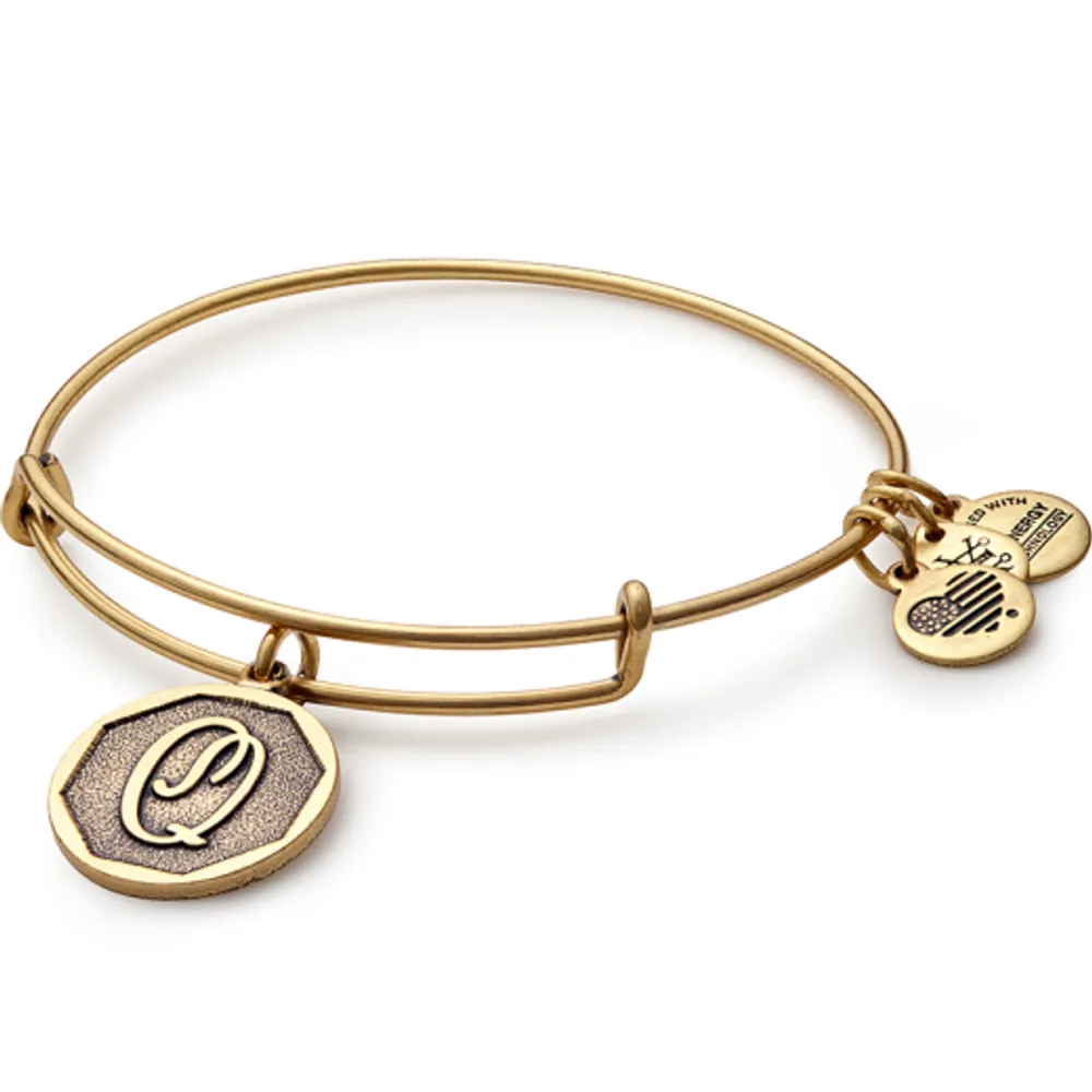 Alex and Ani Initial Q Charm Bangle