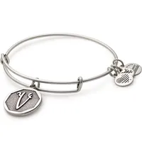 Alex and Ani Initial V Charm Bangle