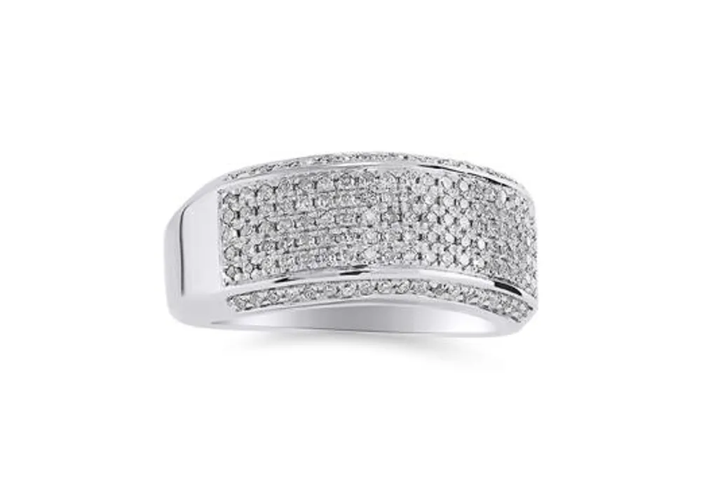 10K White Gold Diamond Band