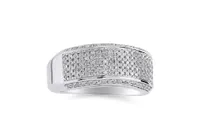 10K White Gold Diamond Band