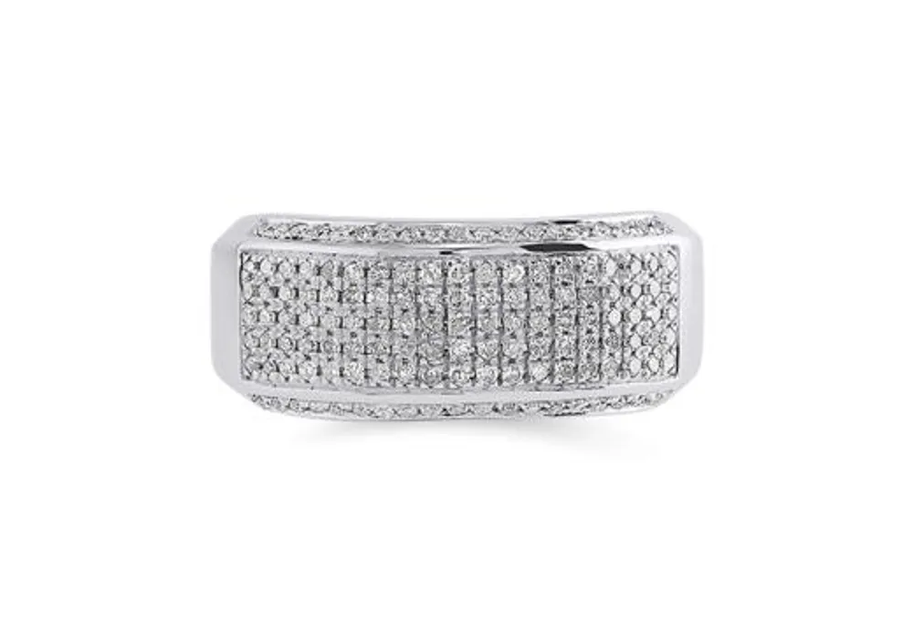 10K White Gold Diamond Band