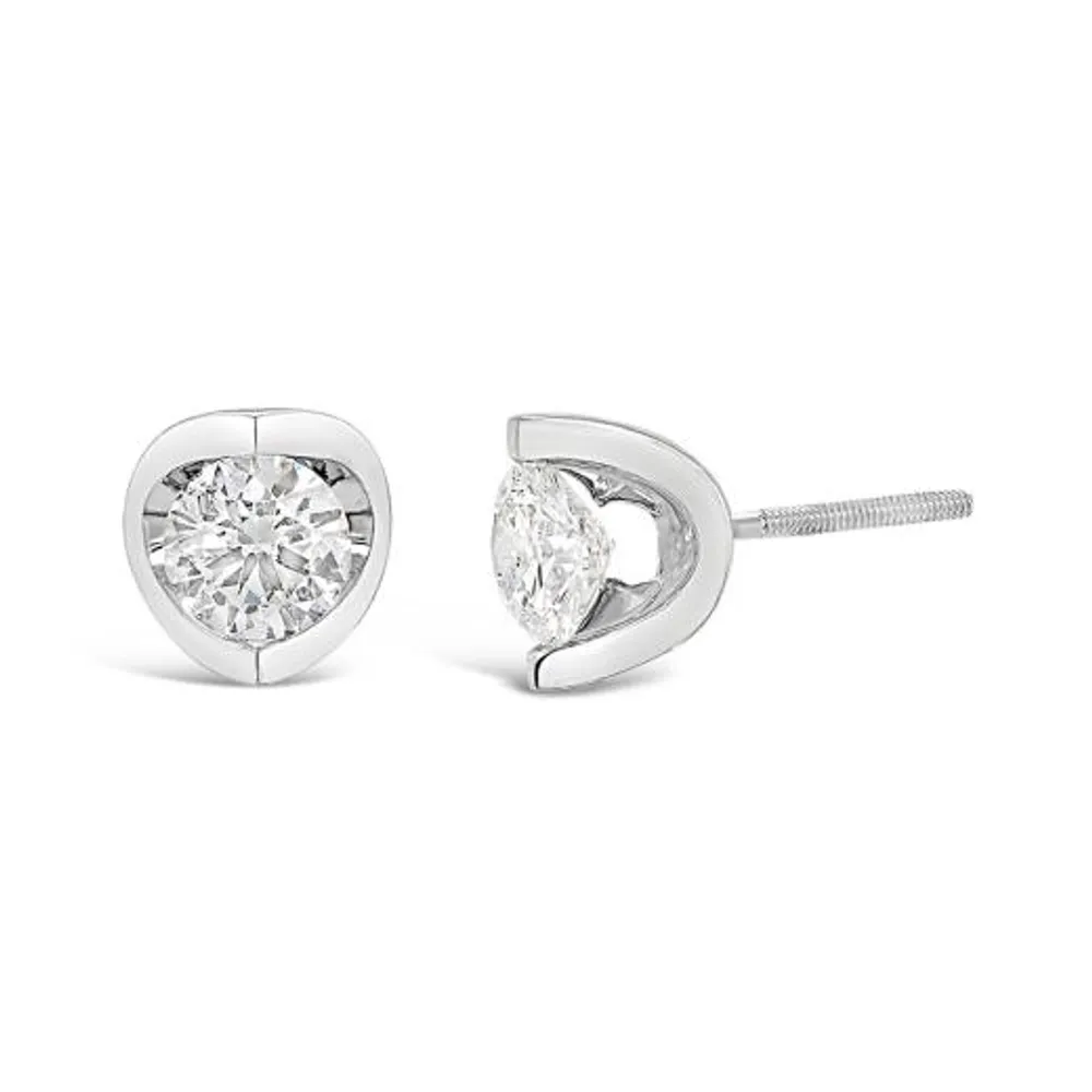 Glacier Fire 14K White Gold Diamond Studs 1.00CTW I2/GH