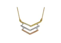 10K Tri-Colour Layered Necklace