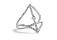 White Gold Pointed Diamond Ring