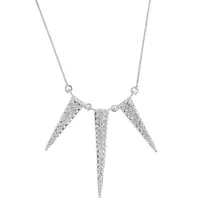 Sterling Silver Tri Arrow Necklace