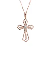 10K Rose Gold Cross Pendant