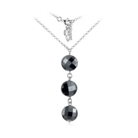 Elle Triple Genuine Hematite Necklace