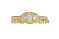 14K Yellow Gold 0.46CTW Bridal Set