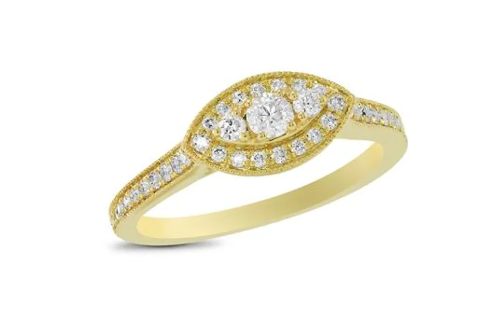 14K Yellow Gold 0.46CTW Bridal Set