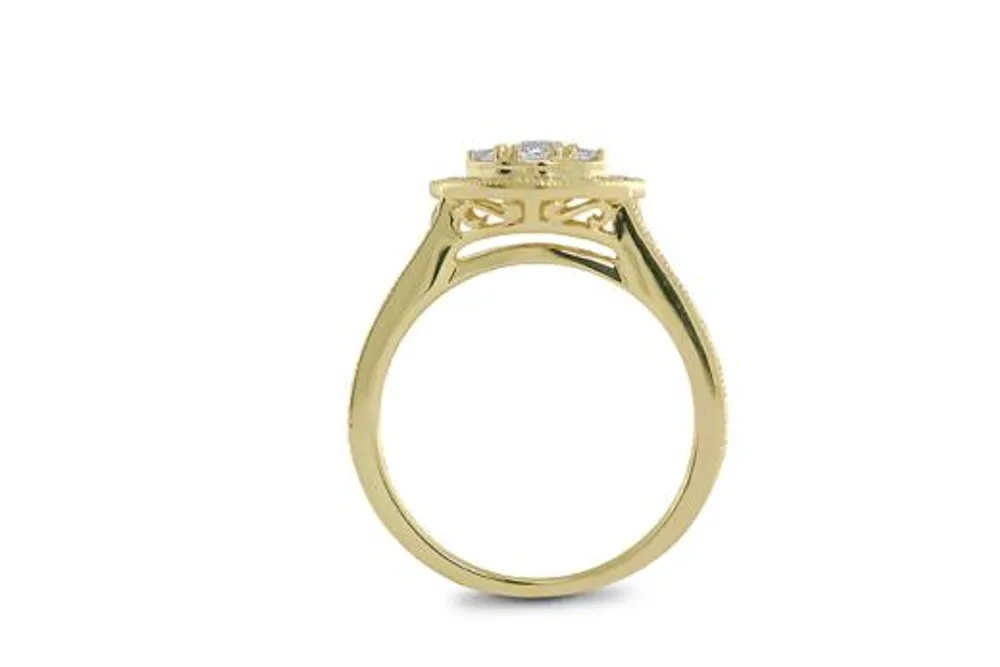 14K Yellow Gold 0.46CTW Bridal Set