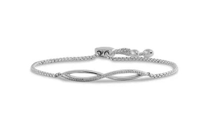 Sterling Silver Infinity Adjustable Bracelet