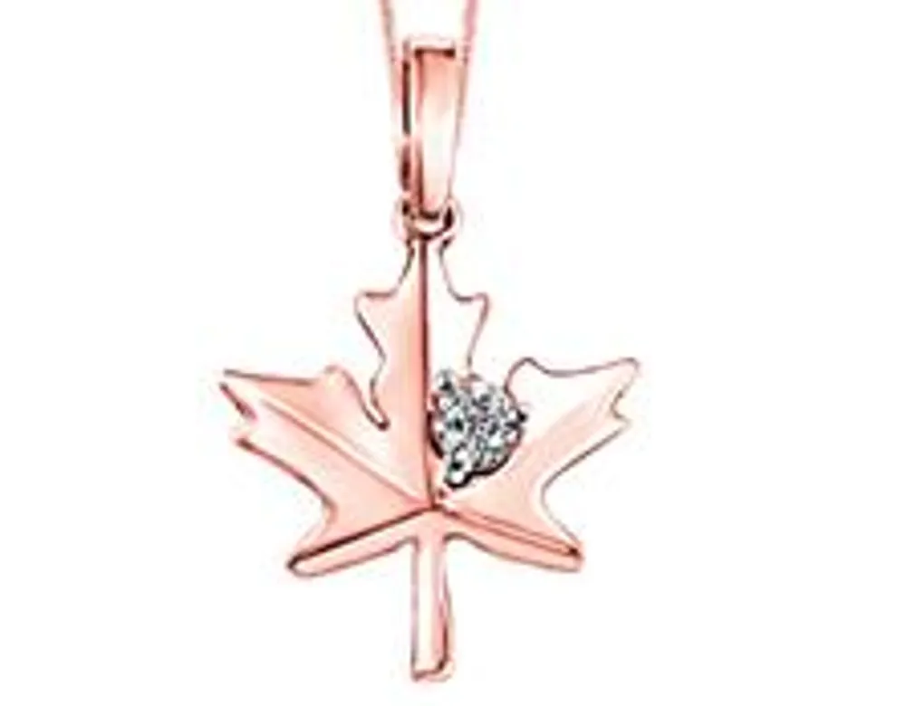 Glacier Fire 10K Rose Gold Diamond Pendant