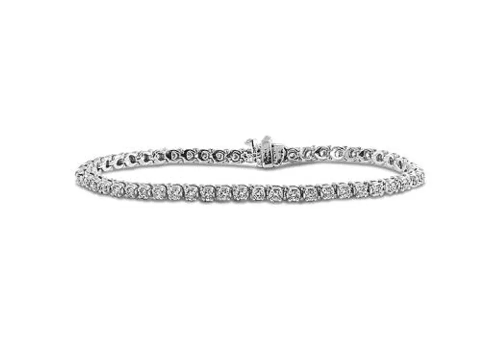 14K White Gold 1.95CTW Diamond Bracelet