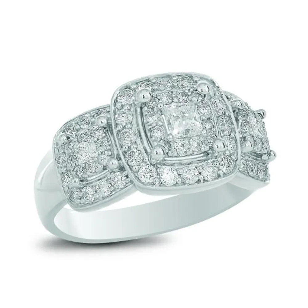 14K White Gold 1.00CTW Diamond Ring