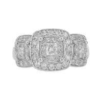 14K White Gold 1.00CTW Diamond Ring