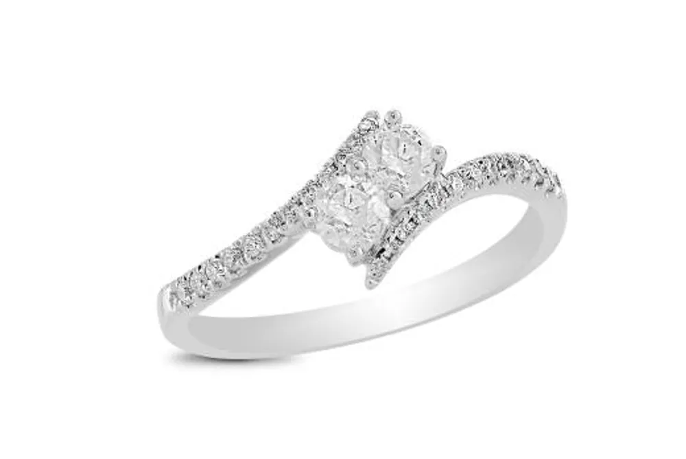 14K White Gold 0.40CTW Everlove Ring