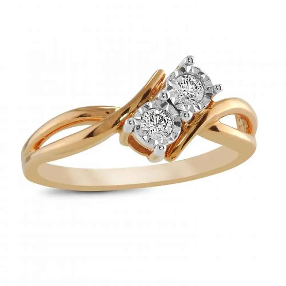 10K Rose Gold 0.16CTW Everlove Ring