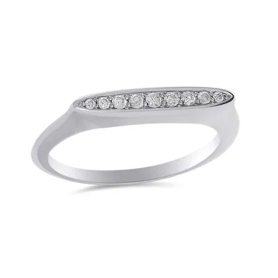 10K White Gold 0.10CTW Fashion Ring