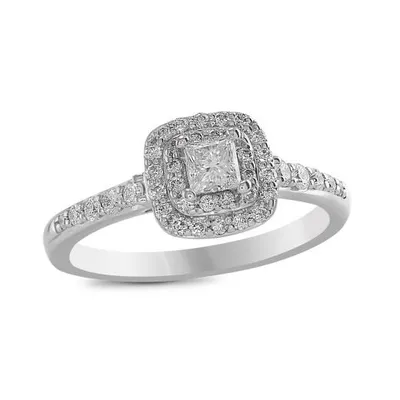 Glacier Fire 14K White Gold 0.50CTW Bridal Ring