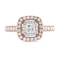 14K Rose and White Gold 0.81CTW Diamond Bridal Ring