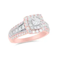 14K Rose and White Gold 1.30CTW Bridal Ring