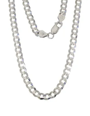 Sterling Silver 20" 5.9mm Concave Curb Chain