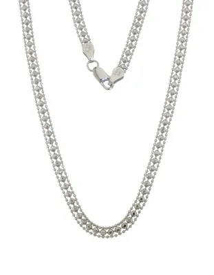 Sterling Silver 18" 3.9mm Laser Cut Bead Chain