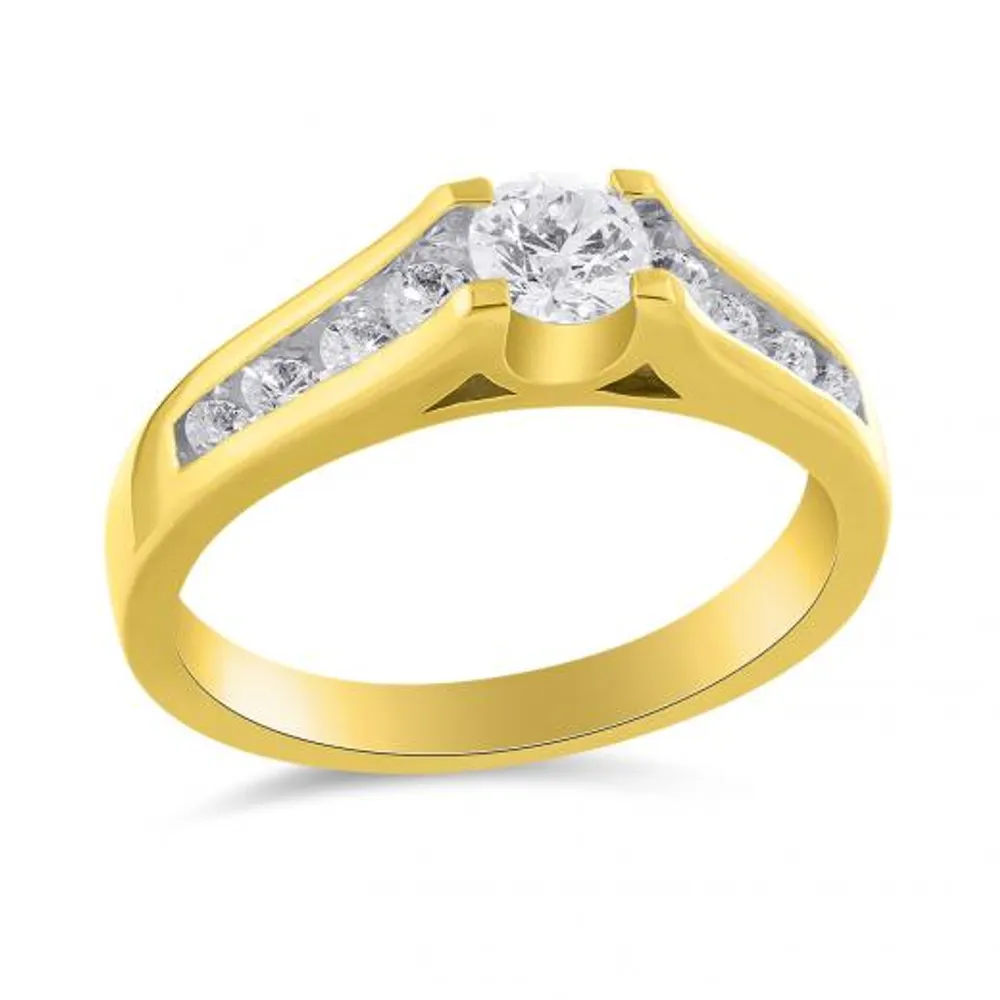 Glacier Fire Canadian Diamond 14K Yellow Gold 0.74CTW Bridal Ring