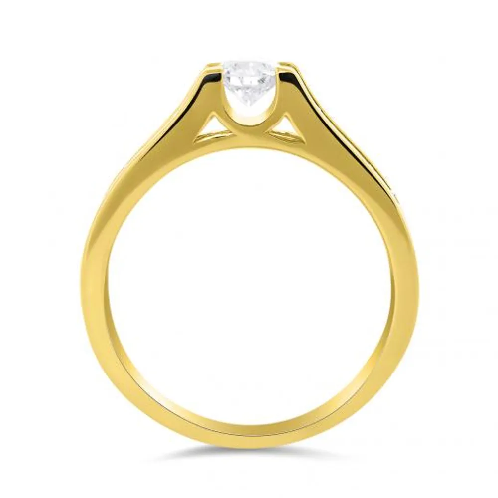 Glacier Fire Canadian Diamond 14K Yellow Gold 0.74CTW Bridal Ring