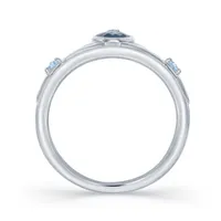 Enchanted Disney Cinderella Carriage 0.12CTW Diamond Ring