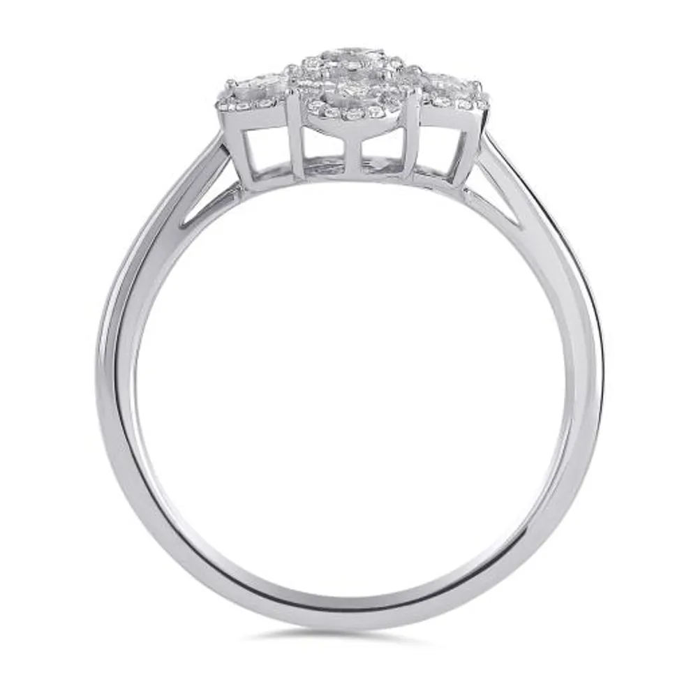 Sterling Silver 0.25CTW Diamond Fashion Ring